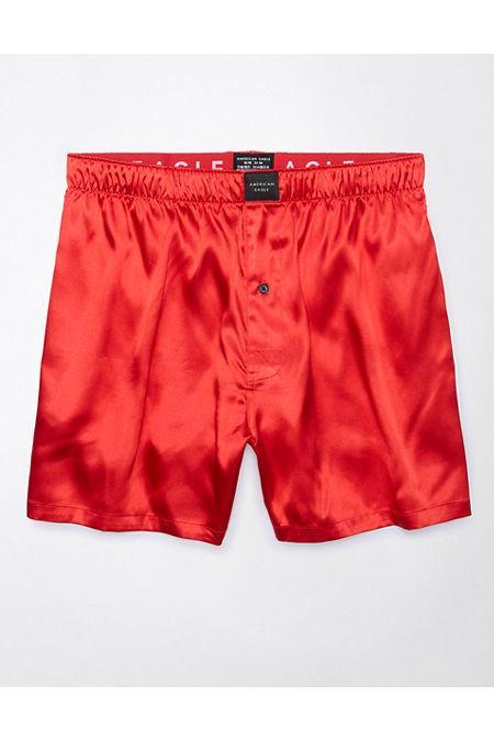 AEO Mens Solid Satin Pocket Boxer Short Men's Product Image