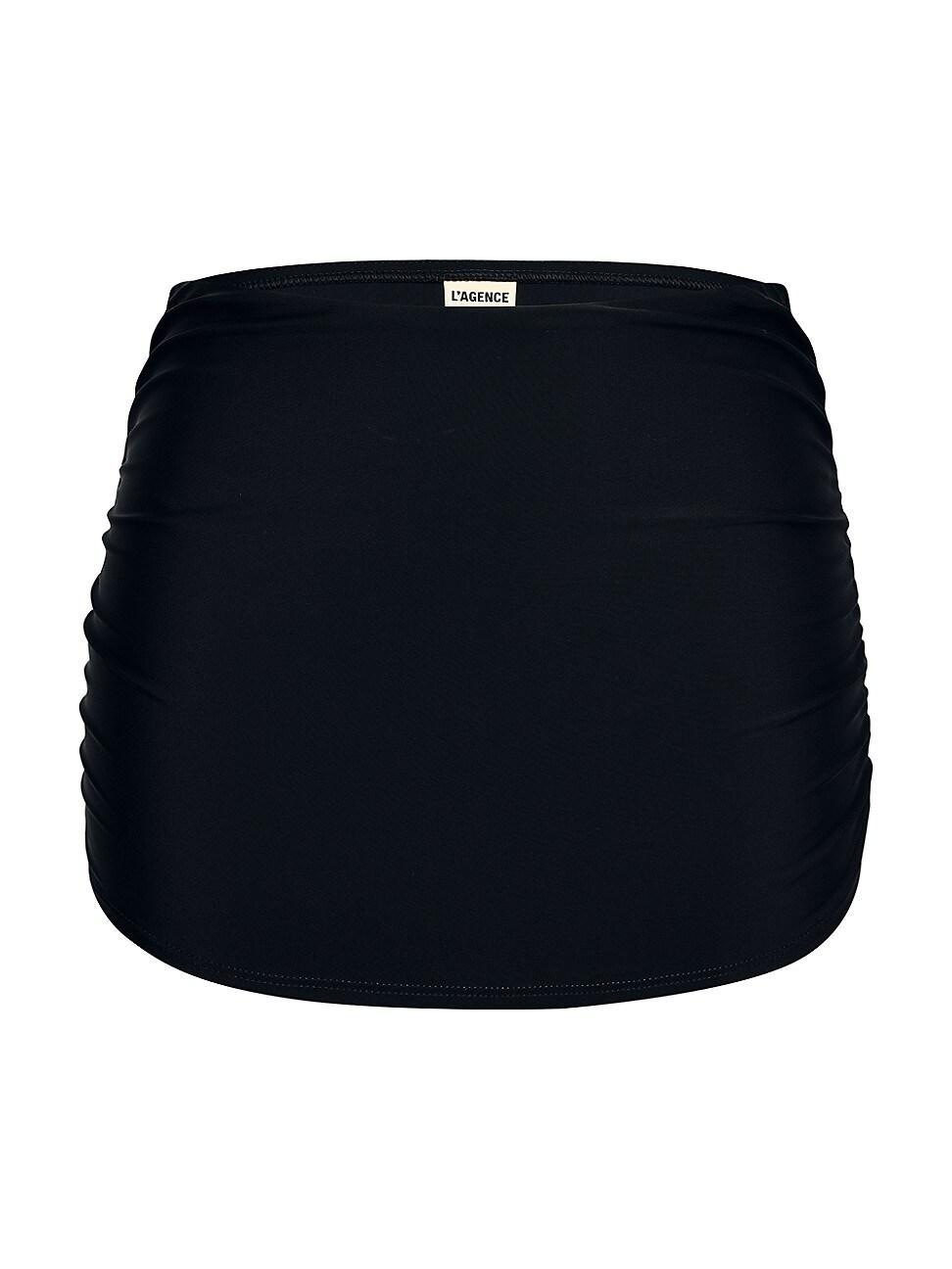 Womens Solids Coco Ruched Cover-Up Skirt Product Image