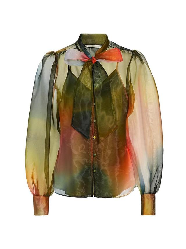 Womens Bonnie Peridot Organza Blouse Product Image