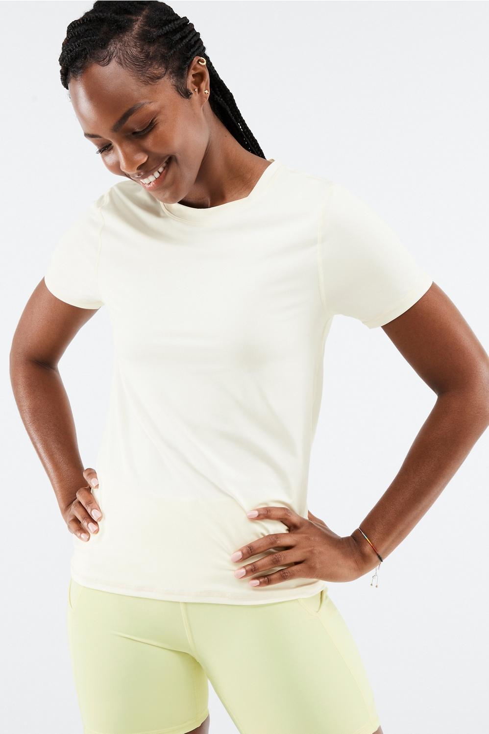 Fabletics Phoenix Lite Short-Sleeve Top Womens white plus Size 4X Product Image