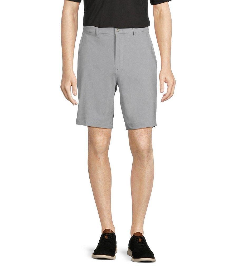 Roundtree & Yorke Performance Stretch Fabric Classic Fit Flat Front 9#double; Heathered Shorts Product Image