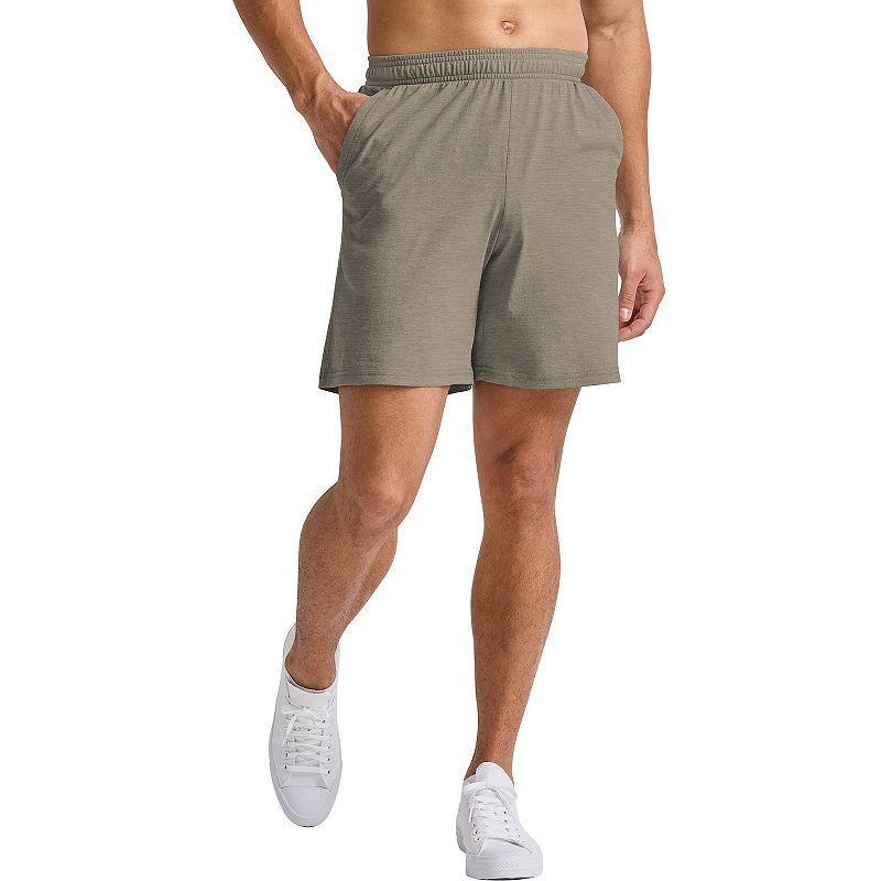 Mens Hanes Tri-blend Jersey Shorts Silverstone Pe Grey Product Image