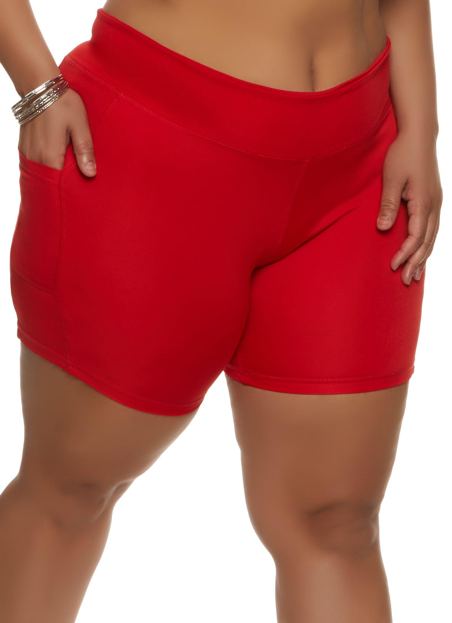 Womens Plus Size Side Pocket Bike Shorts Product Image