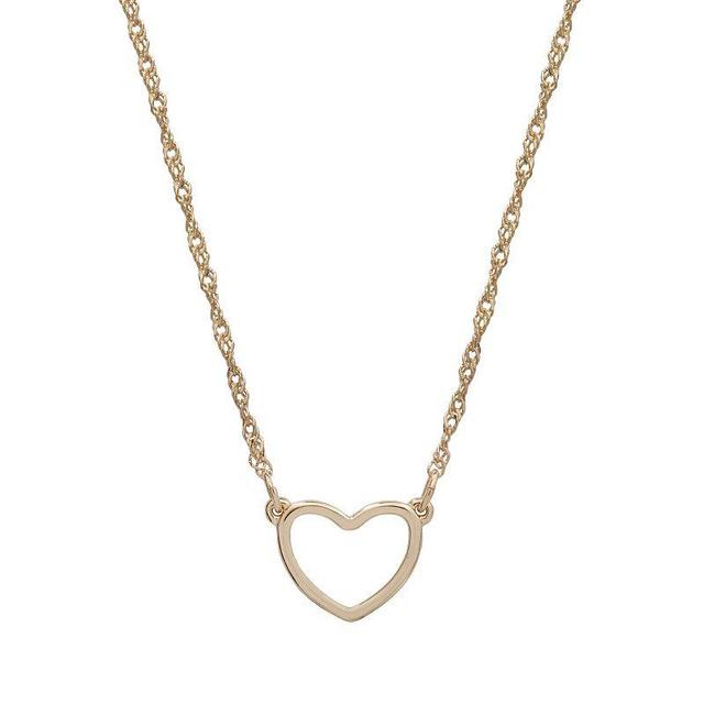 LC Lauren Conrad Heart Necklace, Womens, Gold Product Image