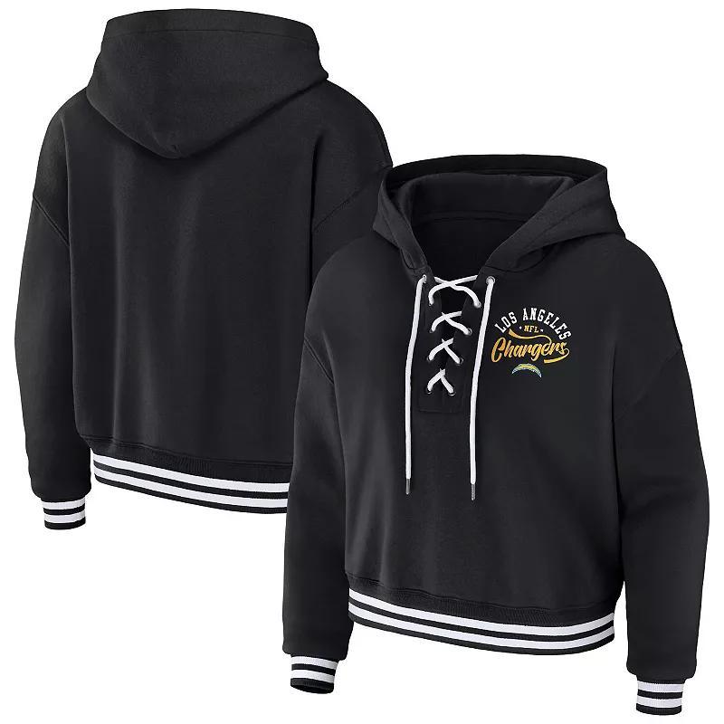 Womens WEAR by Erin Andrews Philadelphia Eagles Lace-Up Pullover Hoodie Product Image