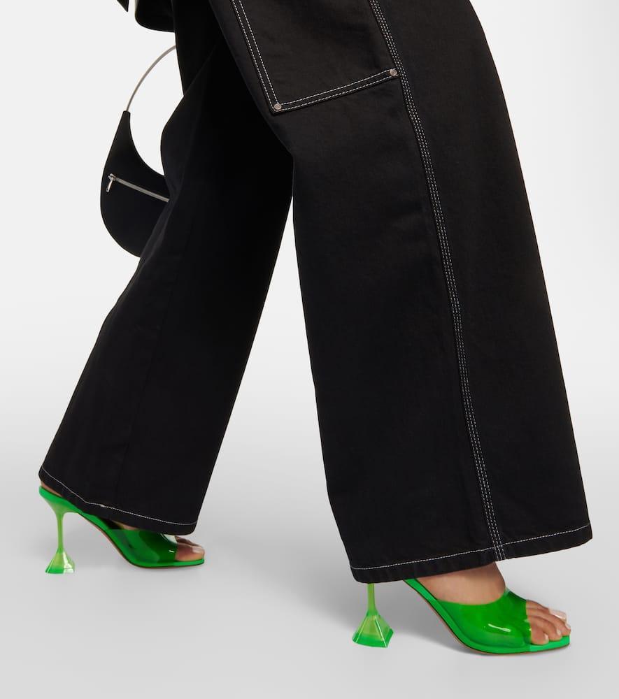 Lupita Glass Slide Sandals In Green Product Image