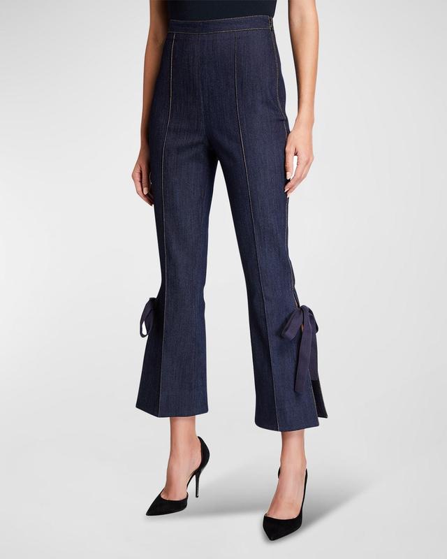 Womens Lou Tied Flare-Leg Jeans Product Image