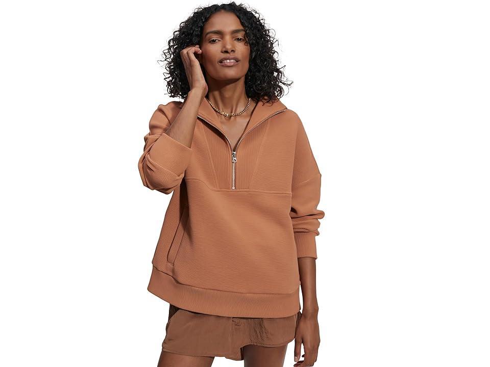 Varley Colebrook 1/2 Zip Sweat (Pecan ) Women's Sweatshirt product image