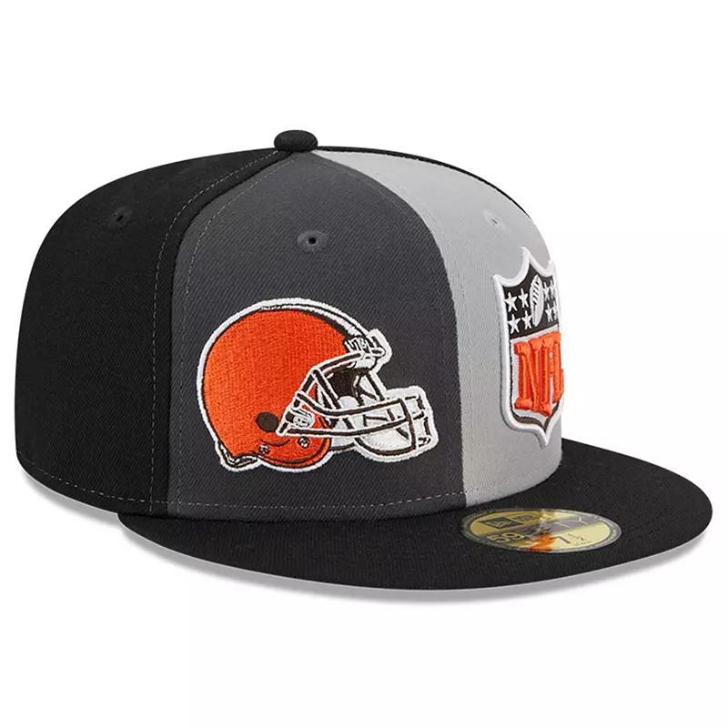 Mens New Era Gray/Black Cleveland Browns 2023 Sideline 59FIFTY Fitted Hat Product Image