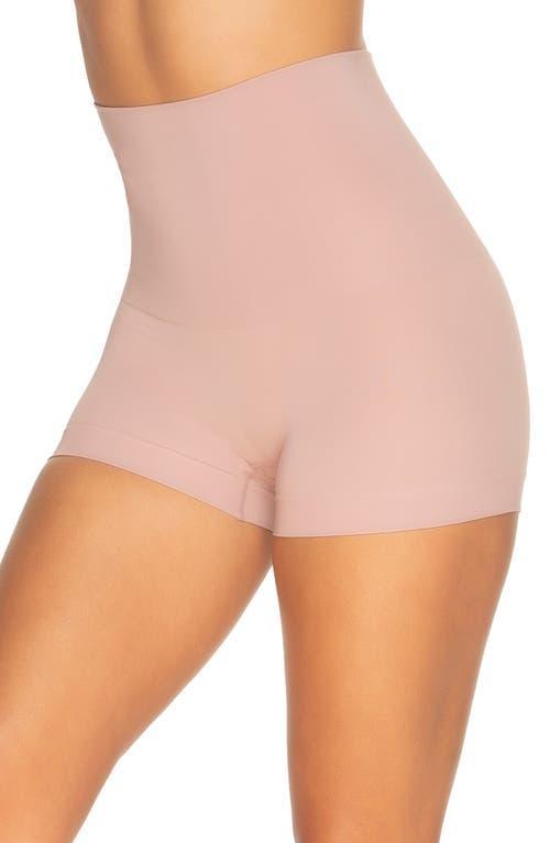 Womens Jezebel Fusion Waist Firm Control Shaping Boyshort 710161 Pink Rtn Product Image