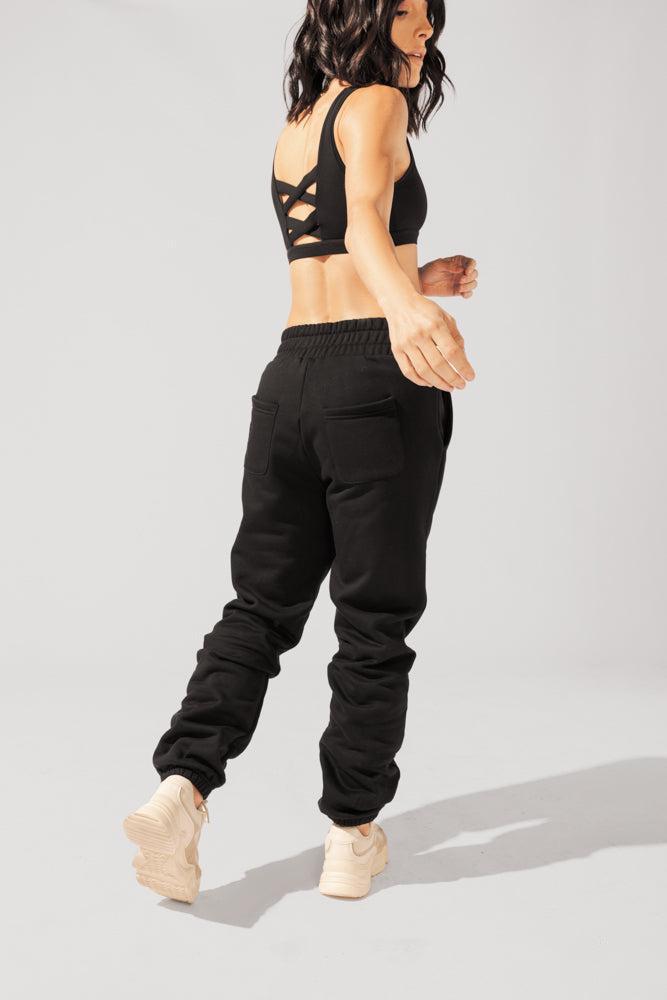 Cloud Rollover Sweatpant - Black Product Image