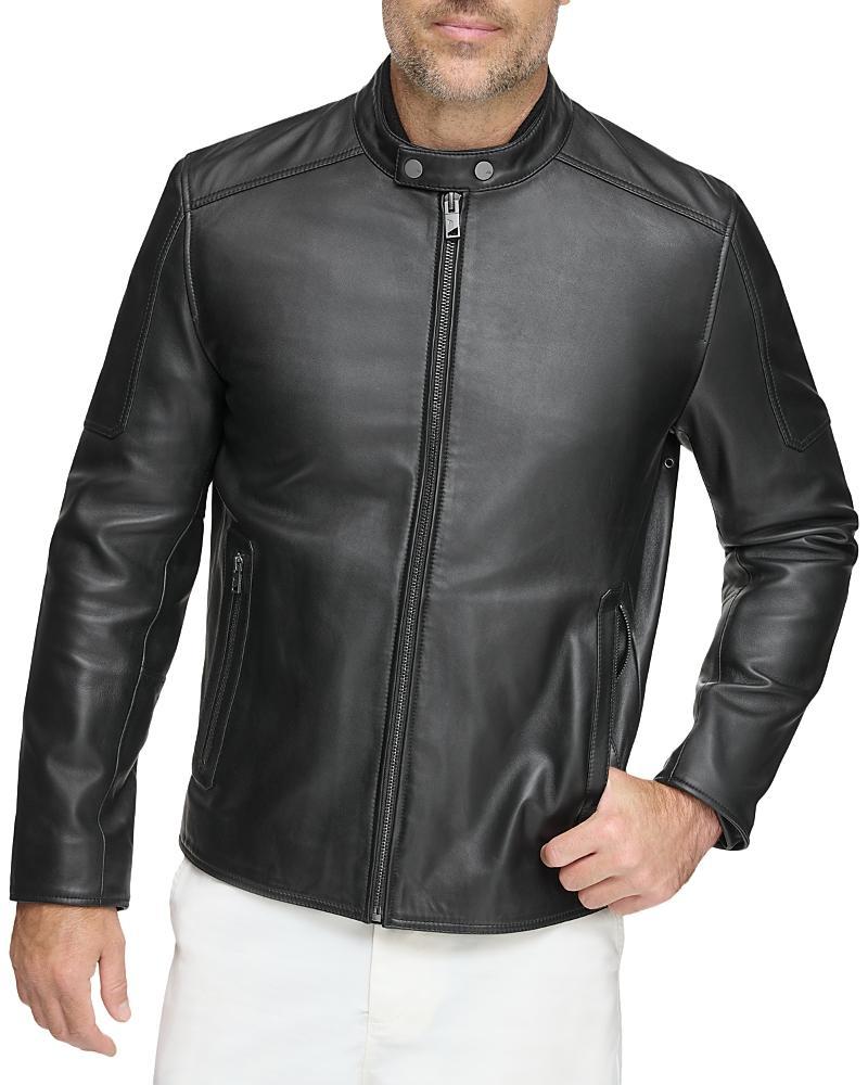 Marc New York Mens Viceroy Sleek Leather Racer Jacket Product Image