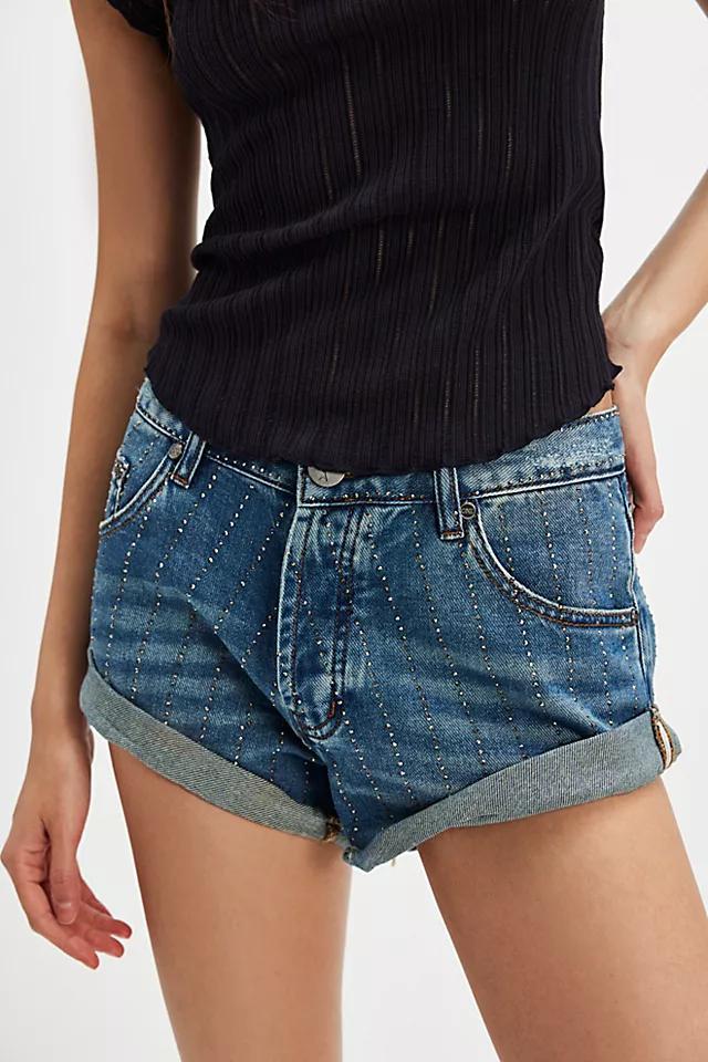 OneTeaspoon Glitter Highway Bandits Low-Rise Shorts Product Image