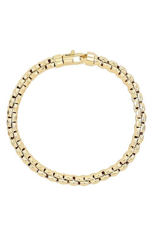 Bony Levy Mens 14K Gold Box Chain Bracelet Product Image