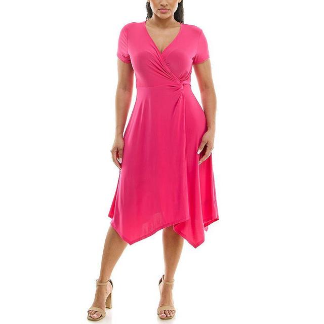 Womens Nina Leonard Uneven-Hem Dress Product Image