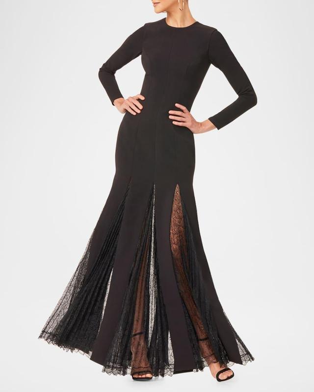 Marion Lace Godet Trumpet Gown Product Image