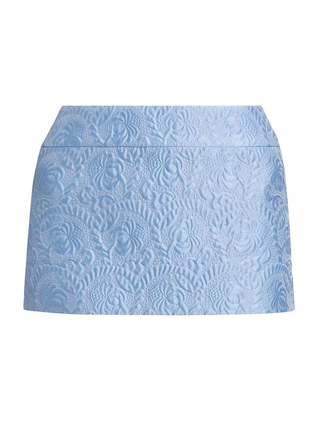 Womens Floral Brocade Micro Miniskirt Product Image