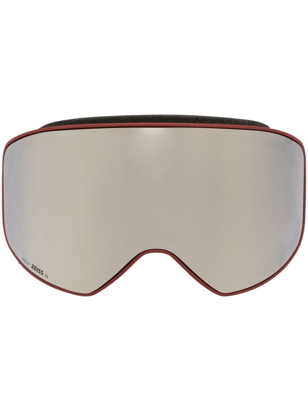 Logo-print Goggle-style Glasses In Red Product Image