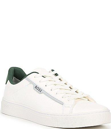 Hugo Boss Mens Rhys Leather Tennis Shoes Product Image