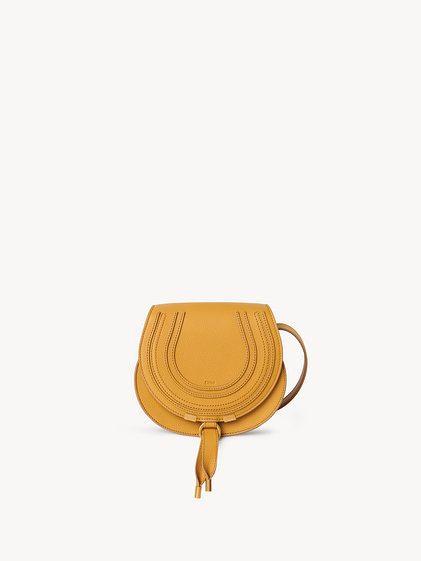 Small Marcie saddle bag in grained leather Product Image