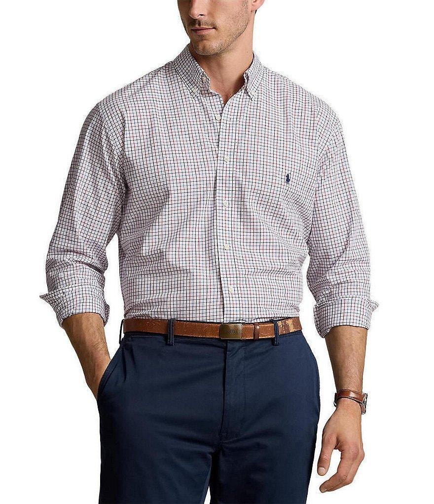 Polo Ralph Lauren Big & Tall Classic Fit Multicolor Plaid Stretch Poplin Long Sleeve Woven Shirt Product Image