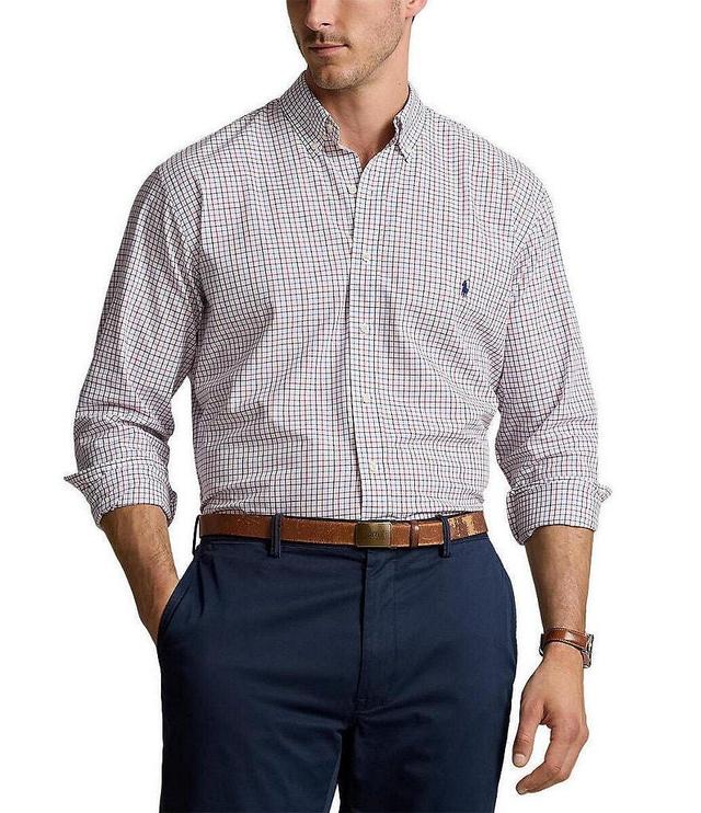 Polo Ralph Lauren Big & Tall Classic Fit Multicolor Plaid Stretch Poplin Long Sleeve Woven Shirt Product Image