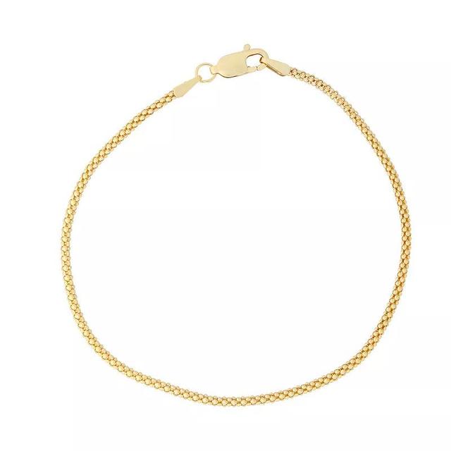 Jordan Blue 14k Gold Filled 1.9 mm Popcorn Chain Bracelet, Womens Product Image