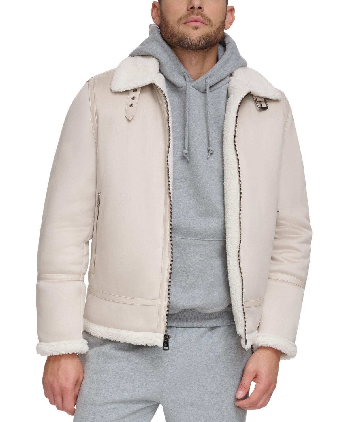 Calvin Klein Mens Classic Faux Shearling B-3 Bomber Jacket Product Image