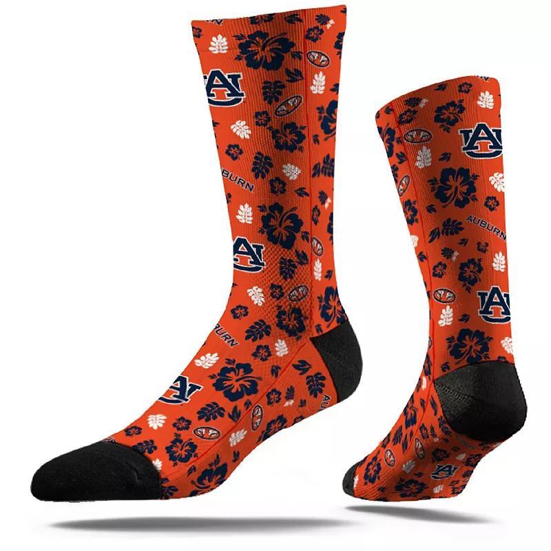 Mens Strideline Auburn Tigers Tropical Crew Socks Product Image