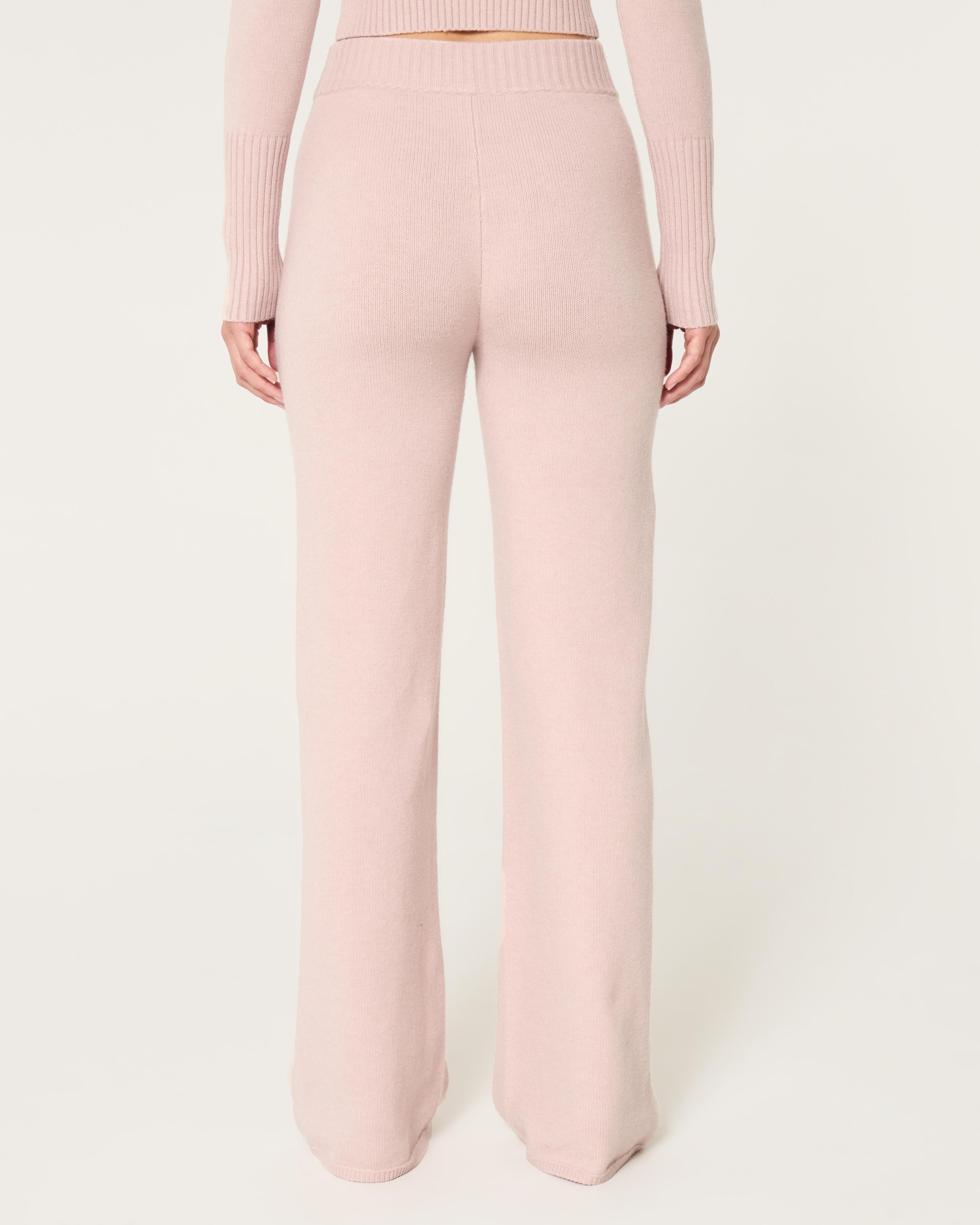 Gilly Hicks Sweater-Knit Straight Pants Product Image