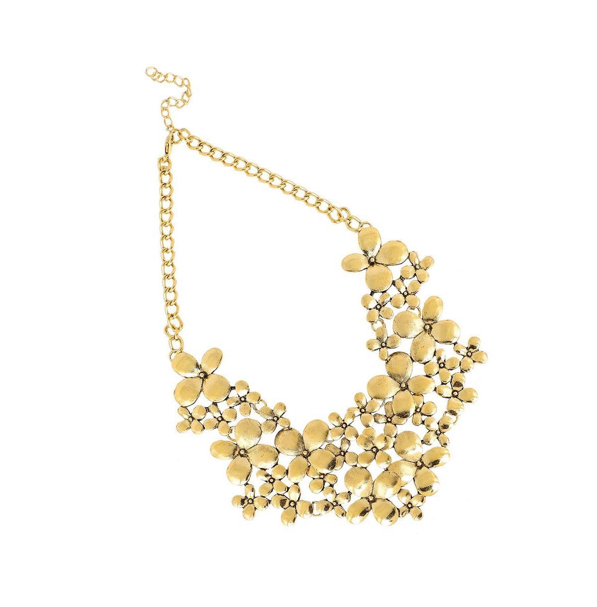 Sohi Womens Cluster Flora Statement Necklace Product Image