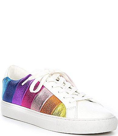 Kurt Geiger London Lane Stripe Metallic Rainbow Sneakers Product Image