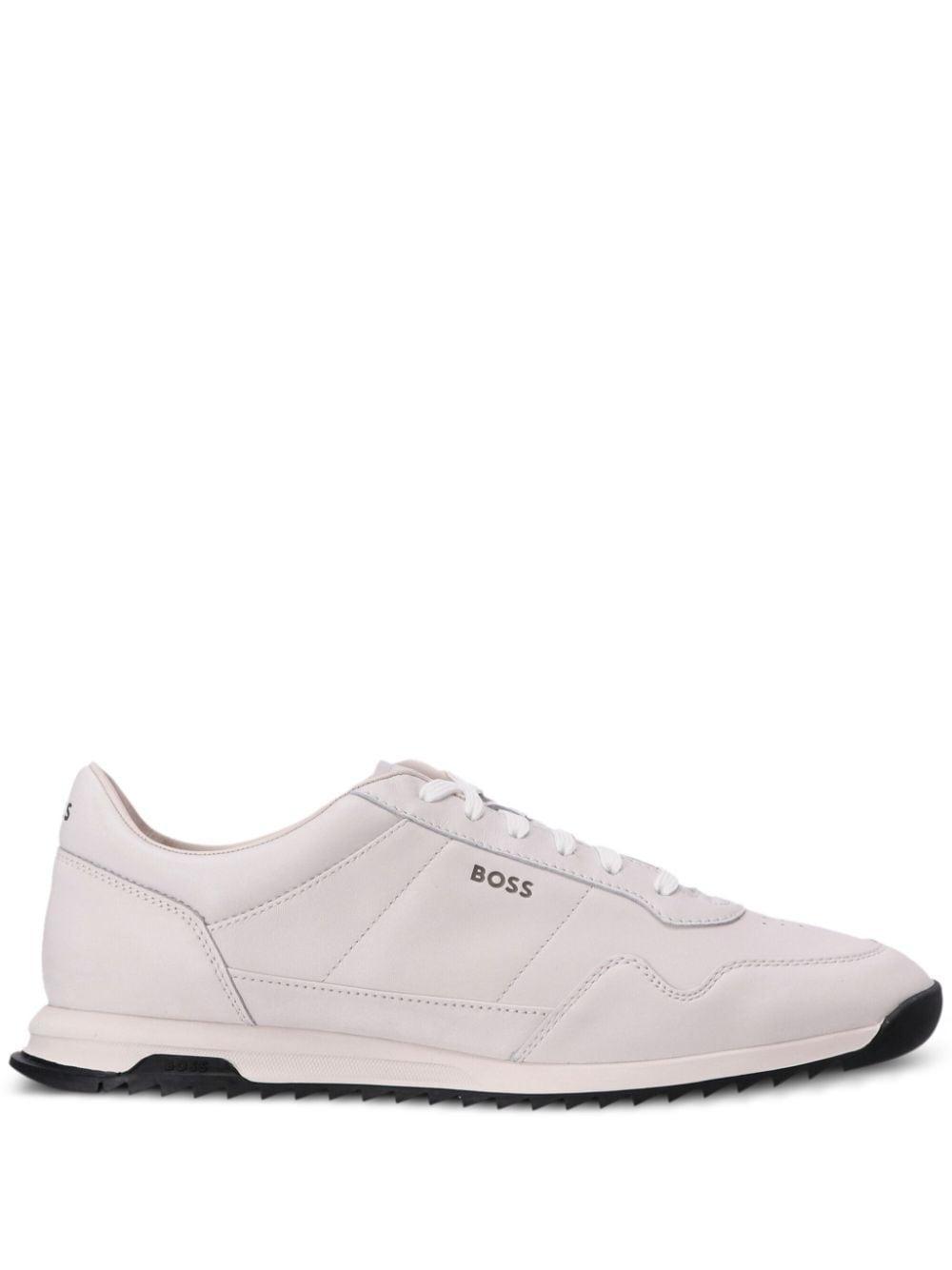 Zayn Leather Sneakers In 100-white Product Image