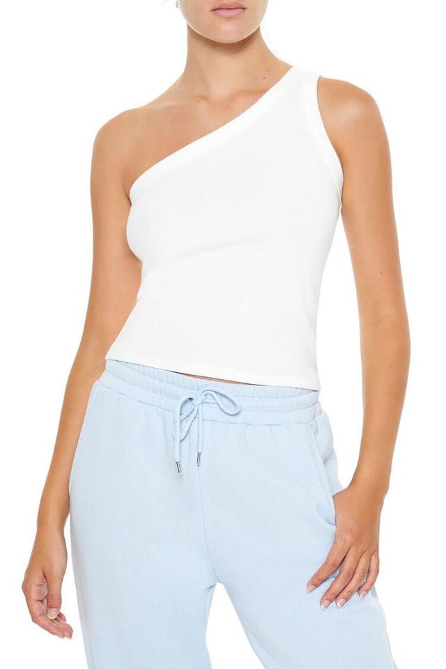 Cotton-Blend One-Shoulder Top | Forever 21 Product Image