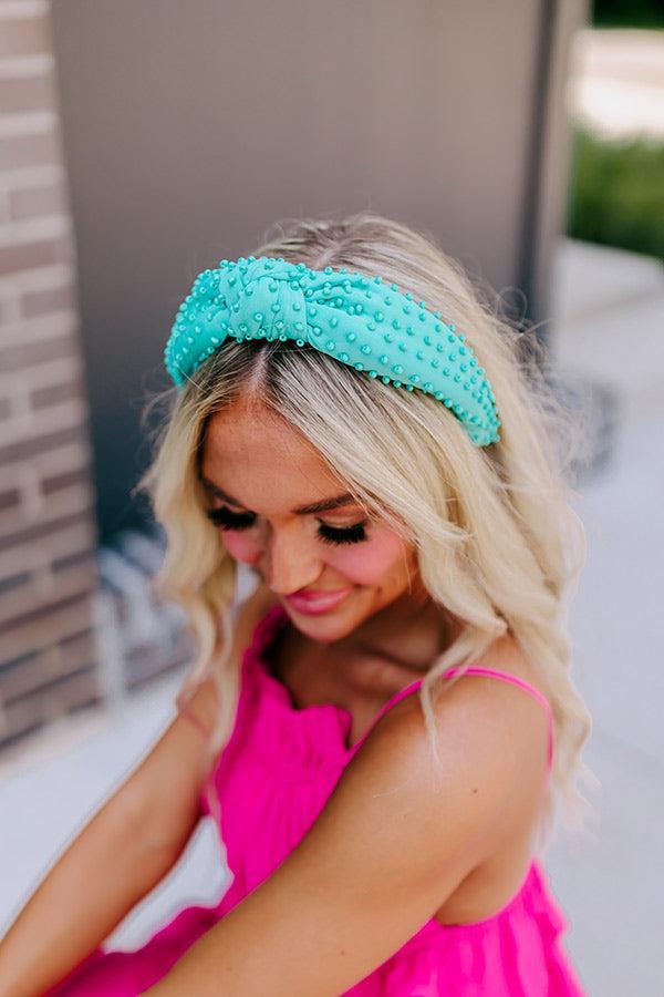 Humming Sweetly Embellished Headband In Turquoise product image