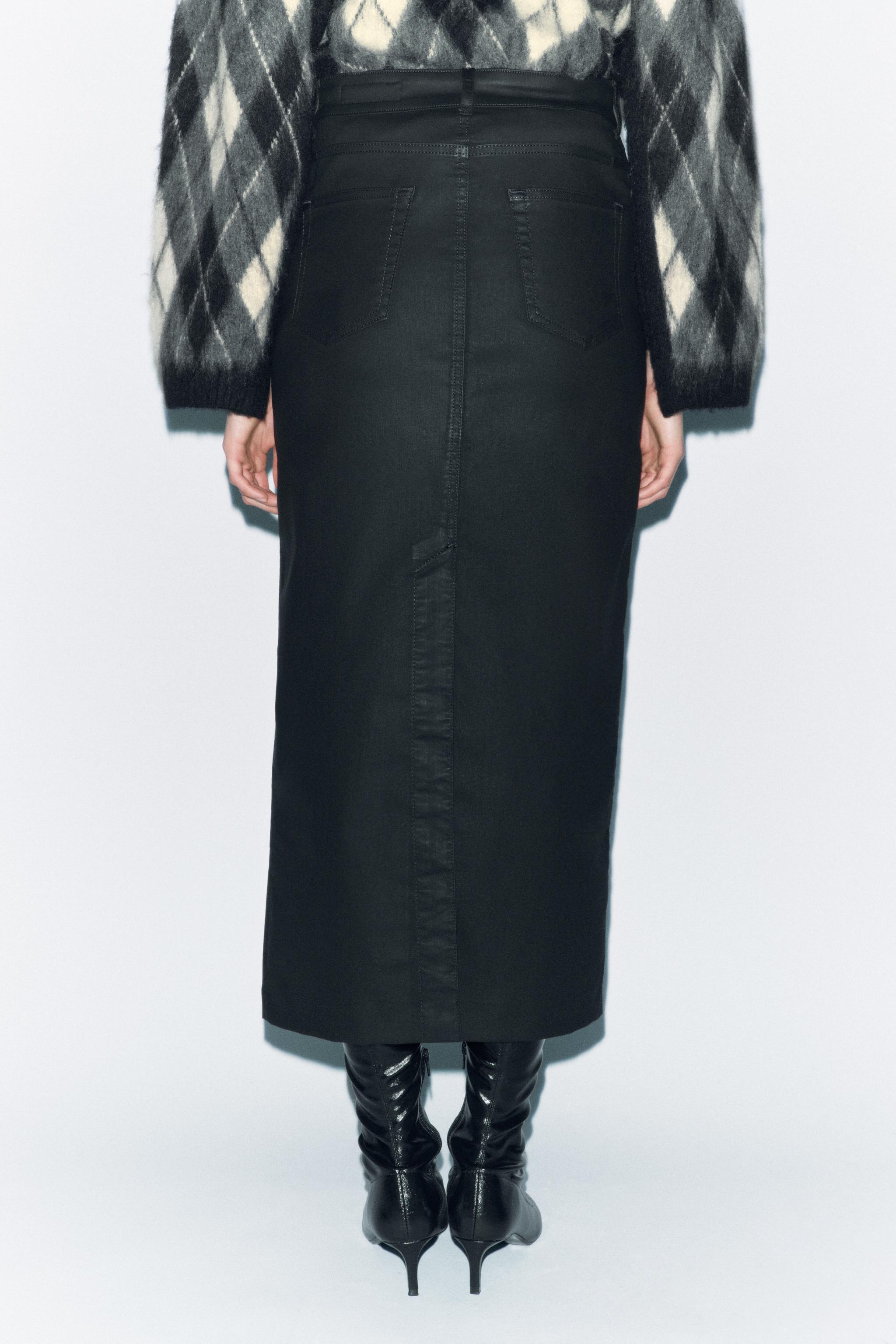 WAXED PENCIL SKIRT ZW COLLECTION Product Image