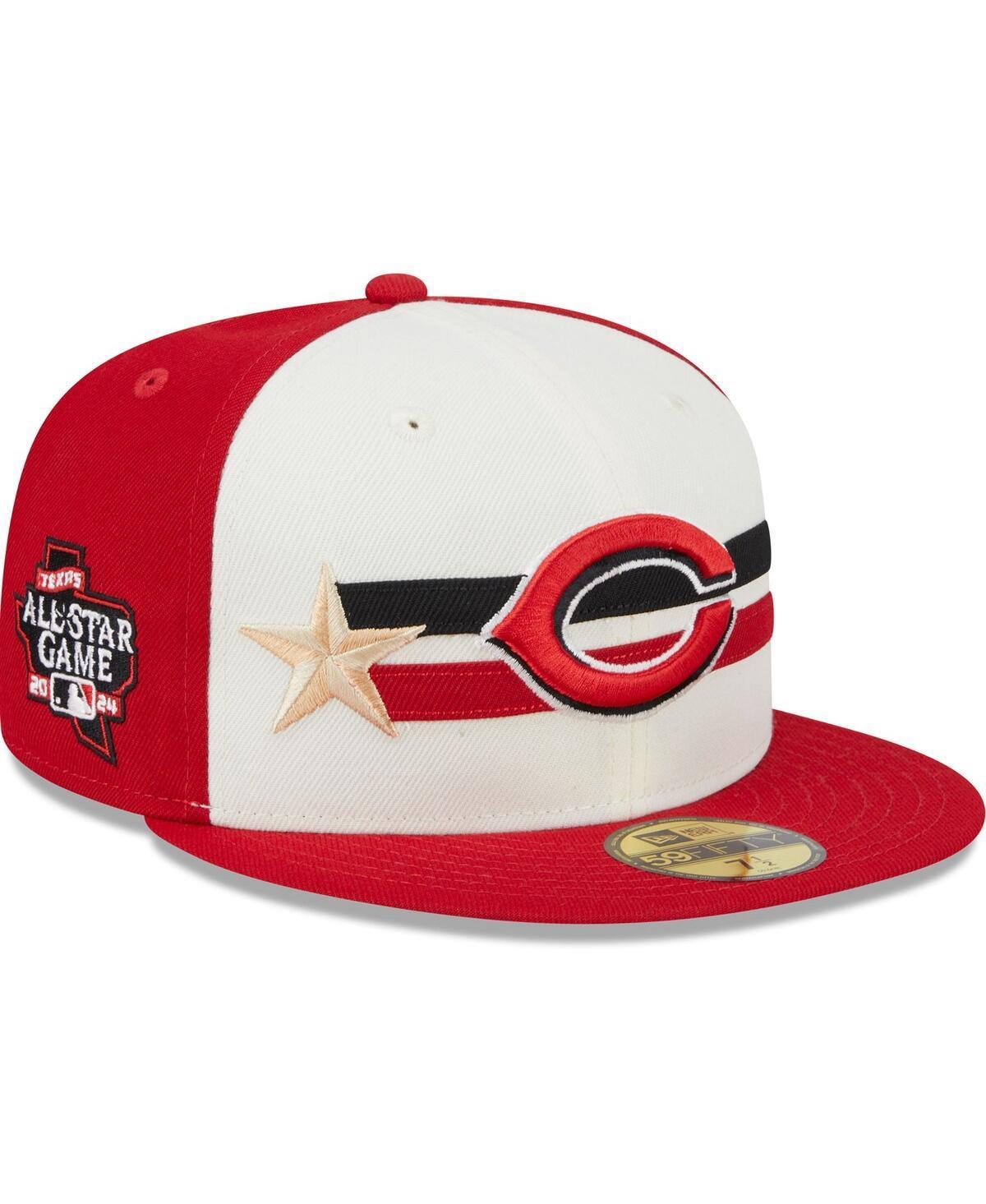 Mens New Era Cream/Red Cincinnati Reds 2024 MLB All-Star Game Workout 59FIFTY Fitted Hat Product Image