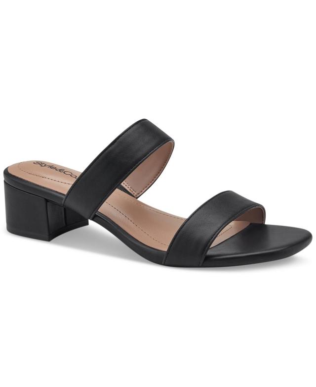 Style & Co Womens Victoriaa Double Band Block Heel Dress Sandals, Created for Macys Product Image