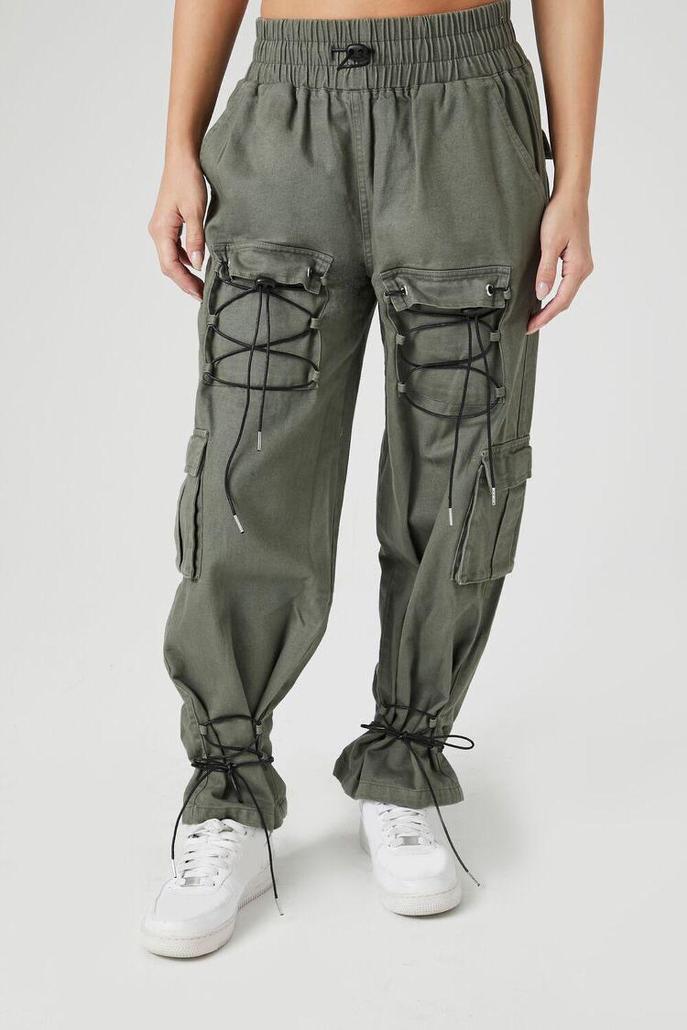 Lace-Up Toggle Joggers | Forever 21 Product Image