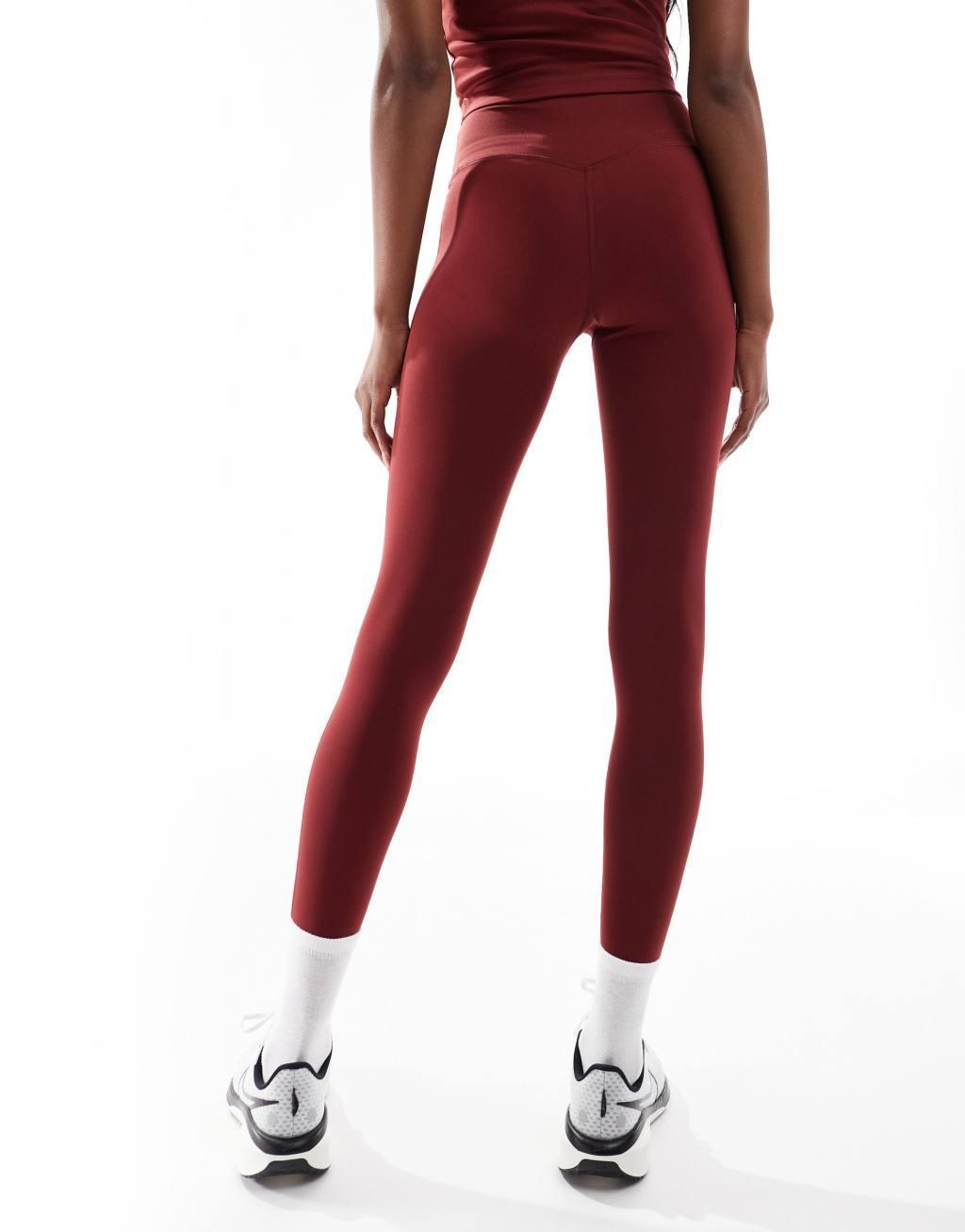 ASOS 4505 Icon yoga soft touch gym legging in burgundy Product Image