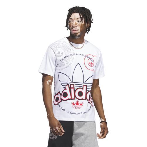 adidas Originals Mens Blocked Trefoil T-Shirt - Black/White Product Image