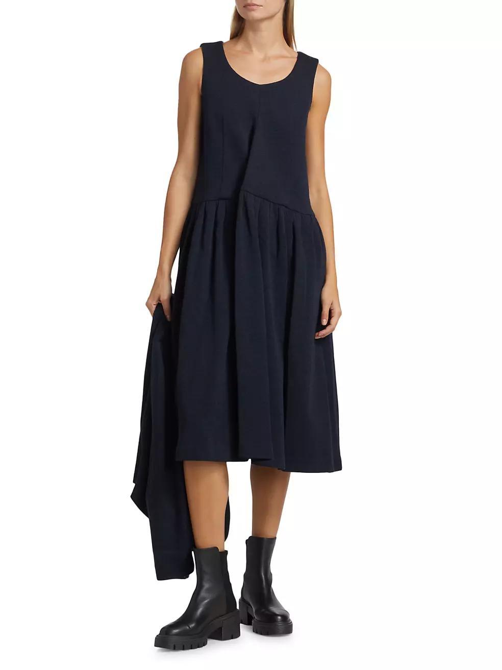 Wool Drop-Waist Midi-Dress Product Image