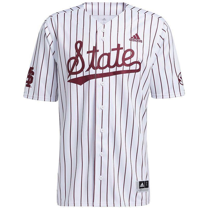 Mens adidas White Mississippi State Bulldogs Replica Baseball Jersey Product Image