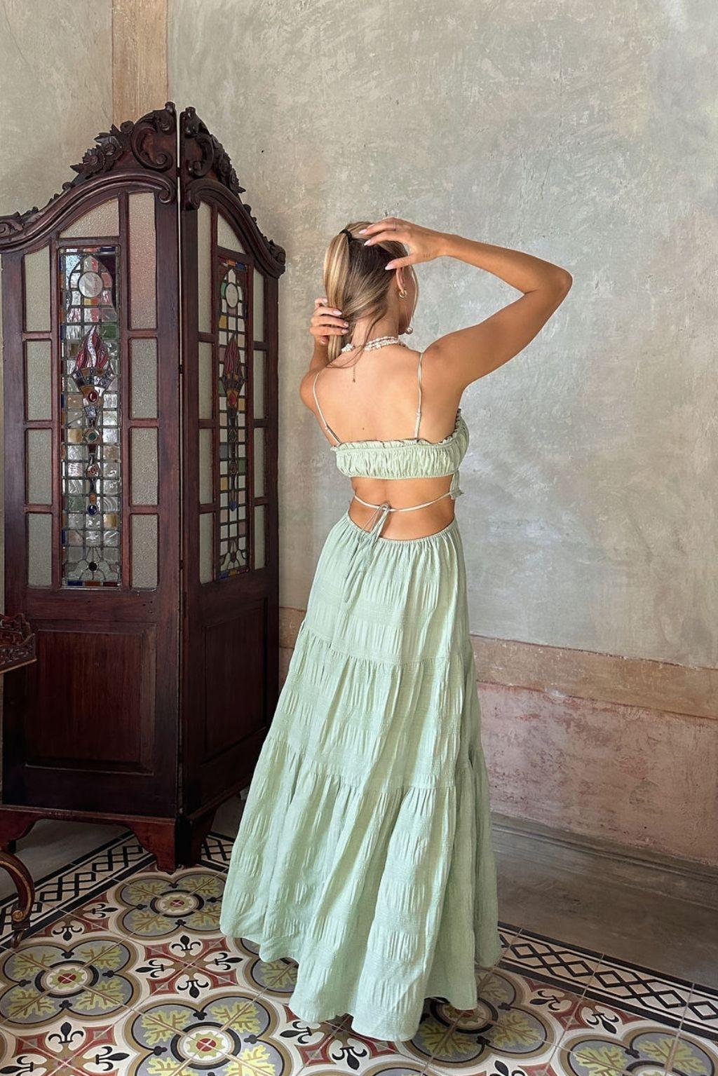 Paola Sage Boho Maxi Dress Product Image