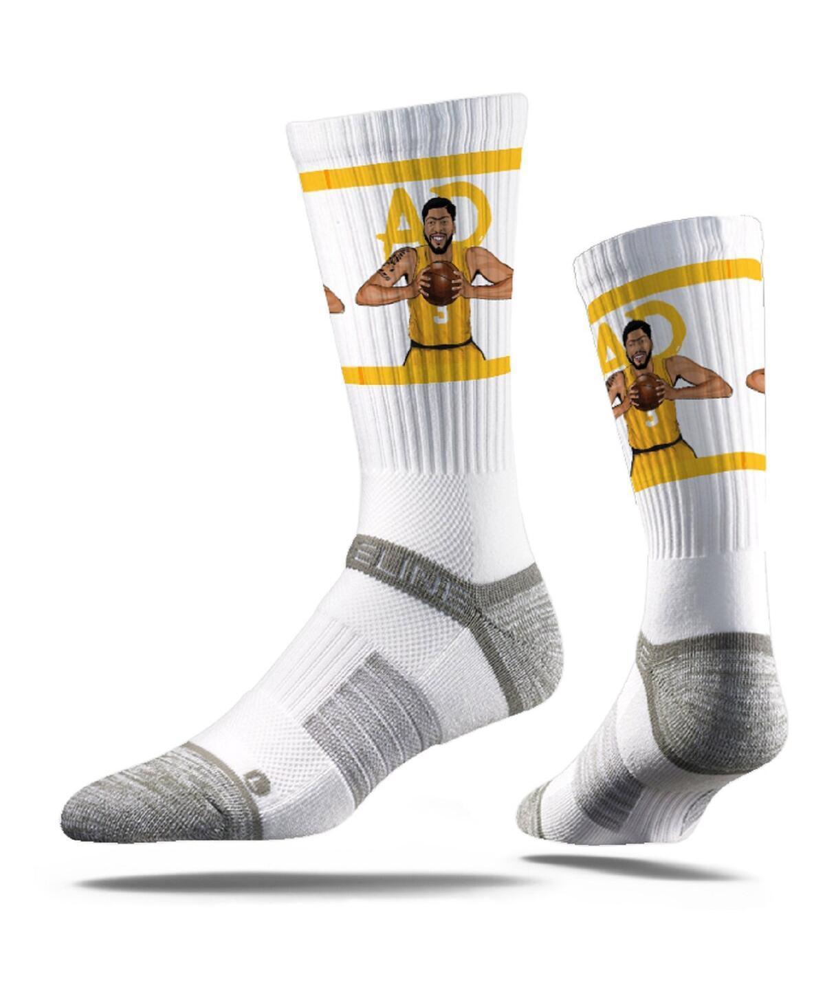 Mens Strideline Anthony Davis Los Angeles Lakers Premium Player Action Full Sub Crew Socks Product Image