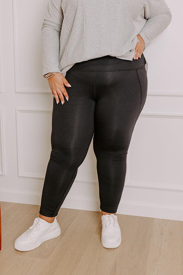 Power Hour High Waist Active Leggings in Black Curves Product Image