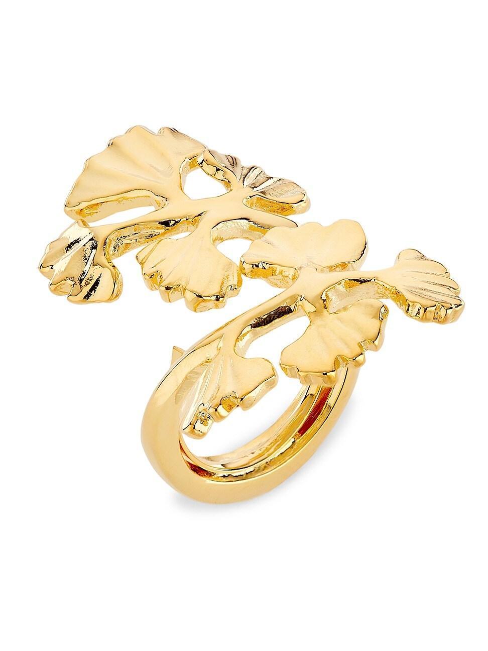 Womens Goldtone Adjustable Leaf Ring Product Image