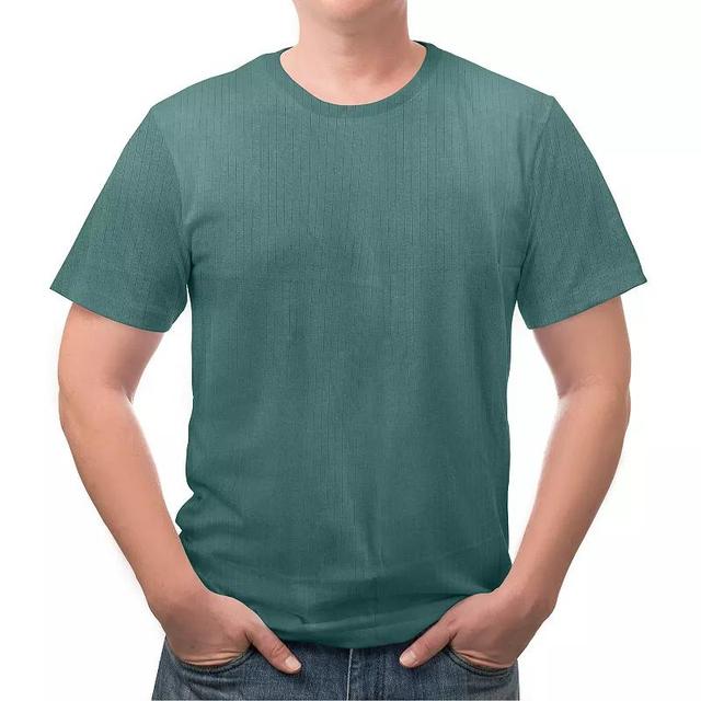 Mens StraightFaded Ribbed Stretch Crewneck T-Shirt Product Image