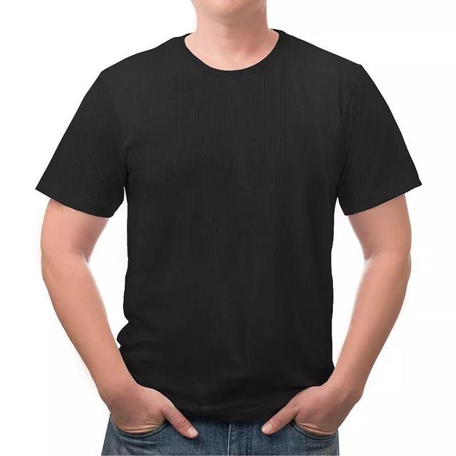 Mens StraightFaded Ribbed Stretch Crewneck T-Shirt Product Image