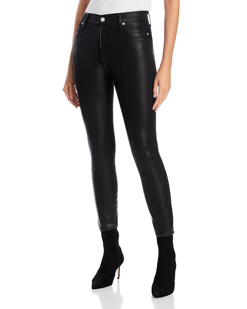 7 For All Mankind Coated High Waist Ankle Skinny Jeans Product Image